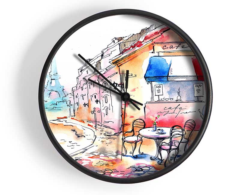 Eiffel Tower Streets 9 Clock - Wallart-Direct UK