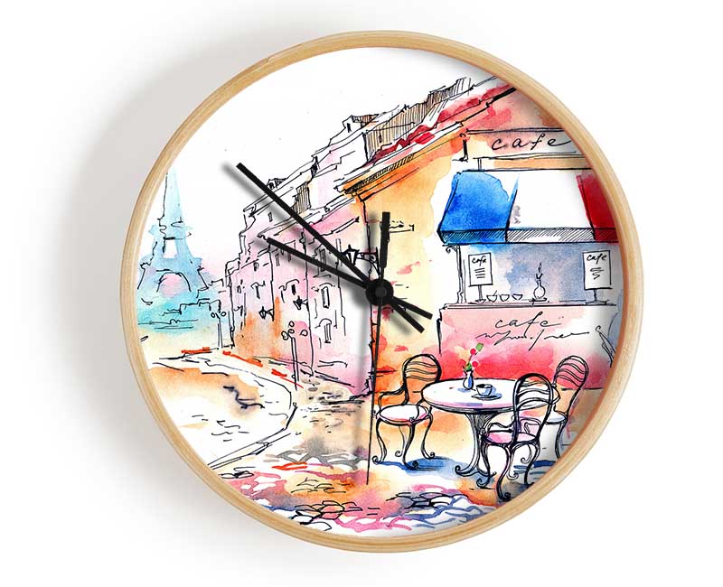 Eiffel Tower Streets 9 Clock - Wallart-Direct UK