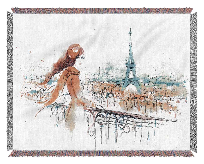 Eiffel Tower Beauty Woven Blanket