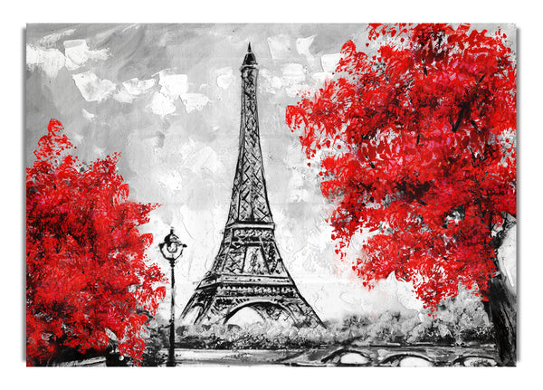 Eiffel Tower Red trees