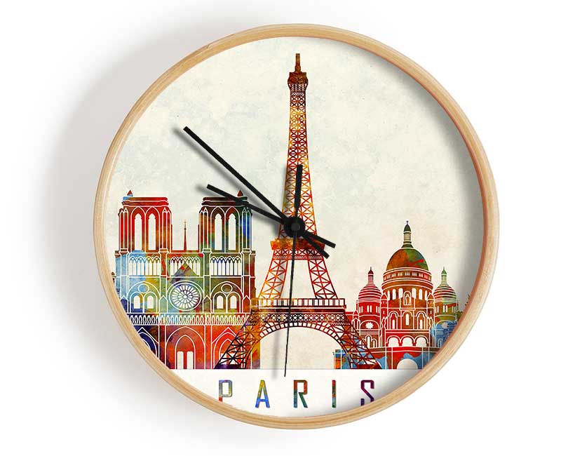 Eiffel Tower France 13 Clock - Wallart-Direct UK