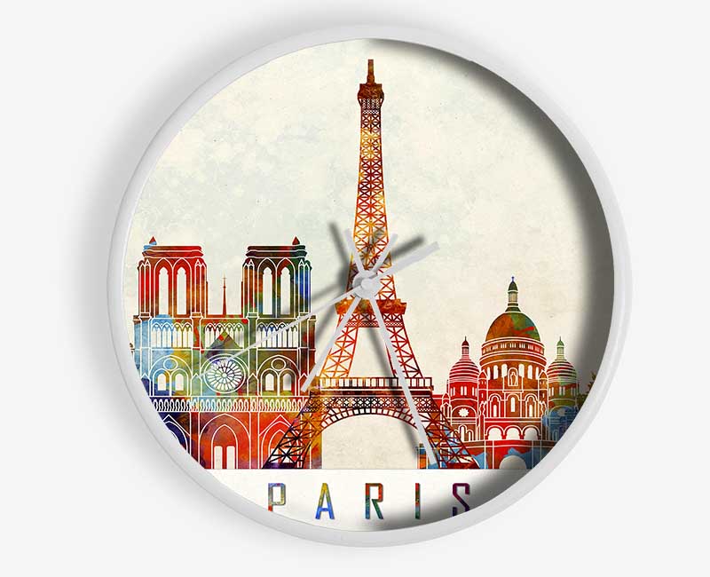 Eiffel Tower France 13 Clock - Wallart-Direct UK