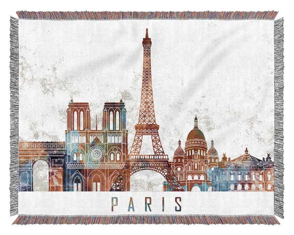 Eiffel Tower France 13 Woven Blanket