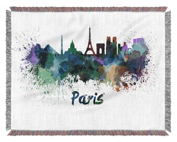 Eiffel Tower France 18 Woven Blanket