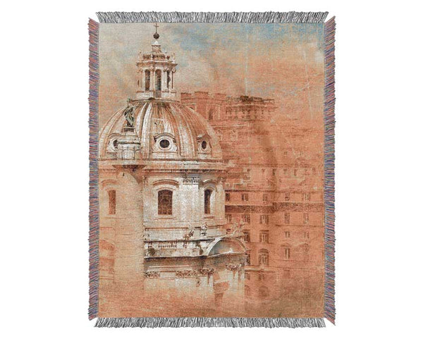 Ancient St Peters Basilica Woven Blanket