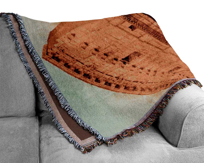 Ancient Colosseum Woven Blanket