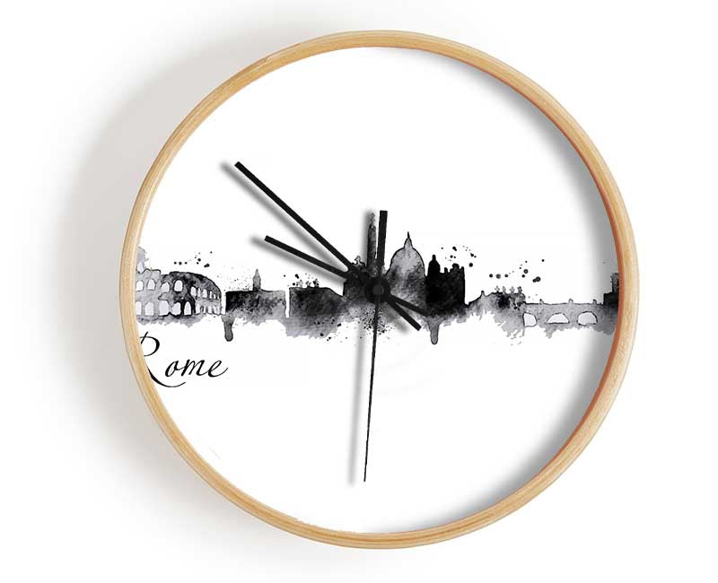 Black Outline Clock - Wallart-Direct UK