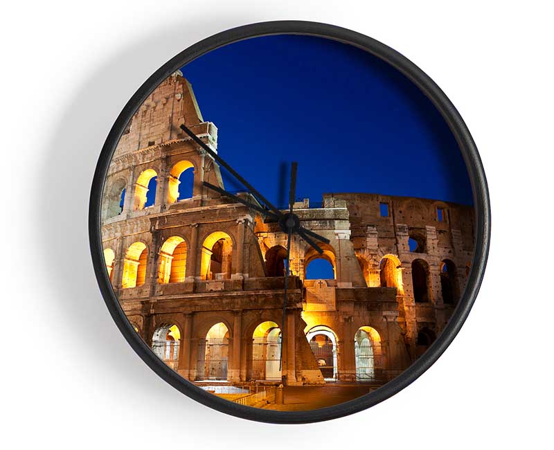 Colosseum Under The Twilight Clock - Wallart-Direct UK