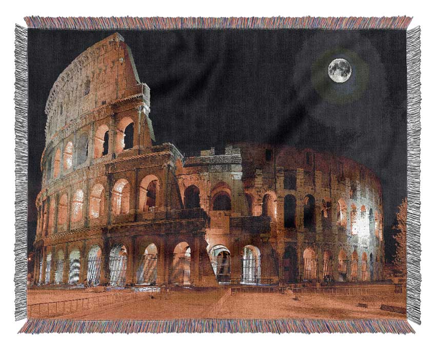 Colosseum Moonlit Night Woven Blanket