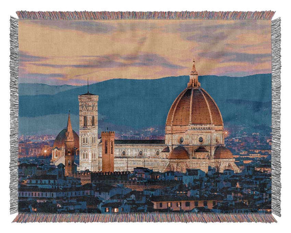 St Peter's Basilica Night Glow Woven Blanket