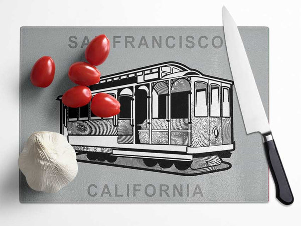 Cable Car 1 Glass Chopping Board