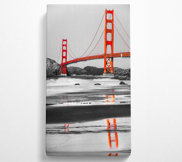 Golden Gate Bridge Red Reflections