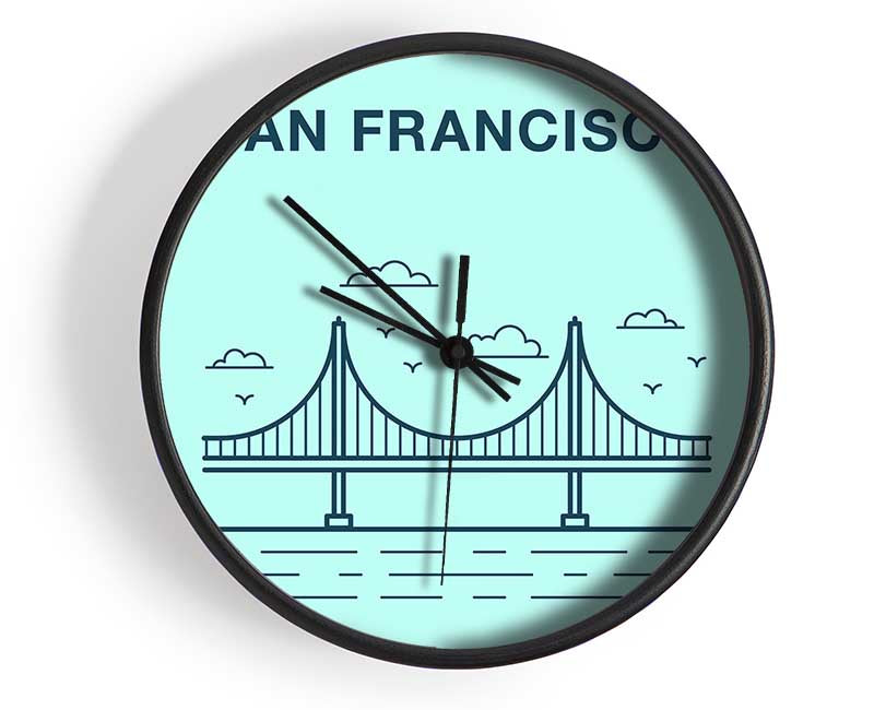 Golden Gate Bridge 2 Clock - Wallart-Direct UK