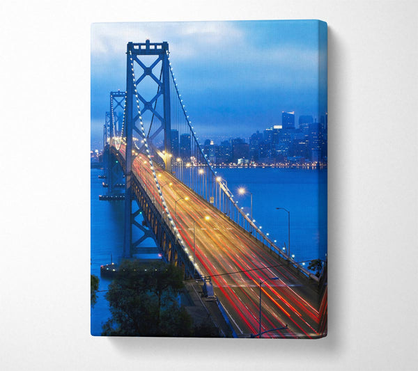 Picture of Golden Gate Bridge Blues Canvas Print Wall Art