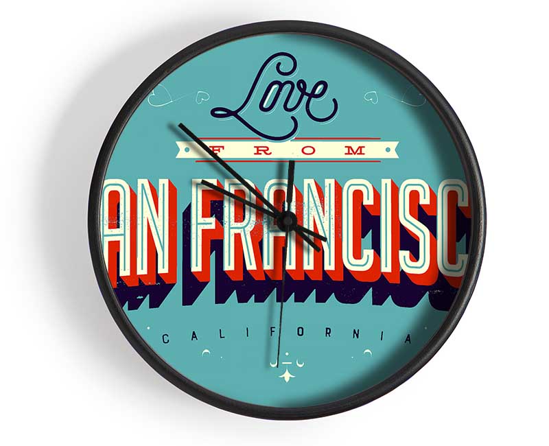 Love From California Clock - Wallart-Direct UK