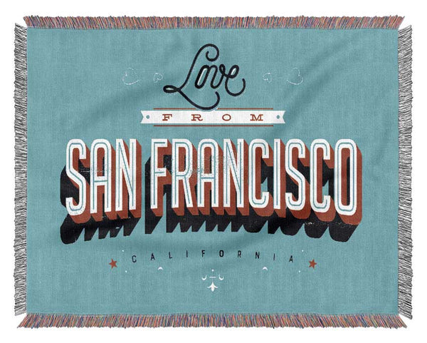 Love From California Woven Blanket