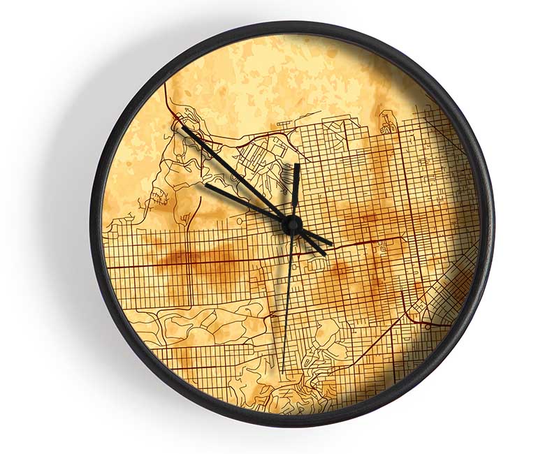 Map Of The City 3 Clock - Wallart-Direct UK