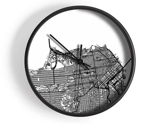 Map Of The City 5 Clock - Wallart-Direct UK