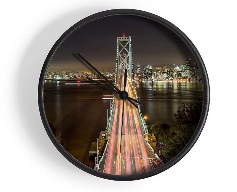 Golden Gate Bridge Speed Of Light Clock - Wallart-Direct UK