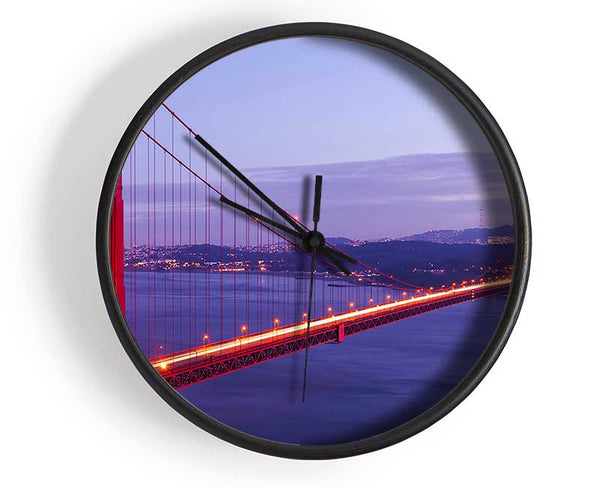 Golden Gate Bridge Twilight Clock - Wallart-Direct UK