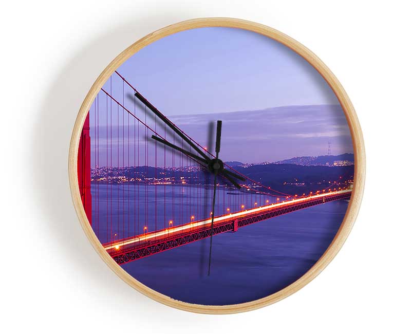 Golden Gate Bridge Twilight Clock - Wallart-Direct UK