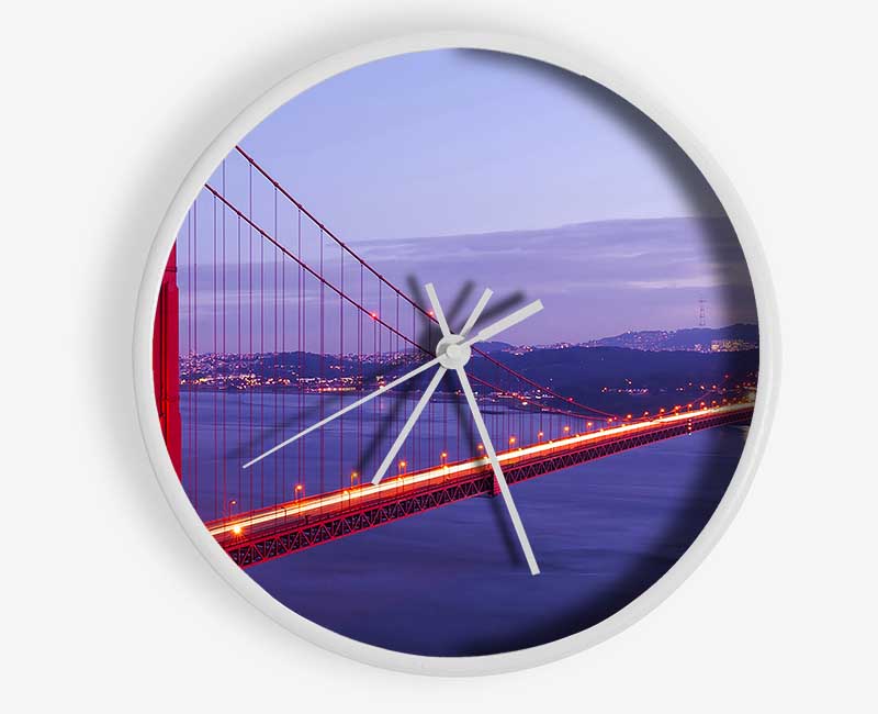 Golden Gate Bridge Twilight Clock - Wallart-Direct UK