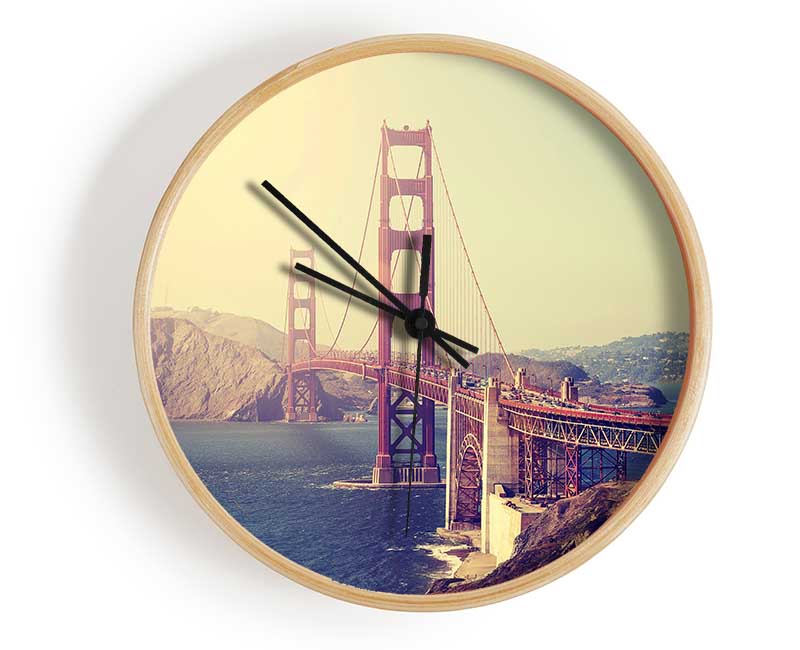 Golden Gate Bridge Retro Clock - Wallart-Direct UK