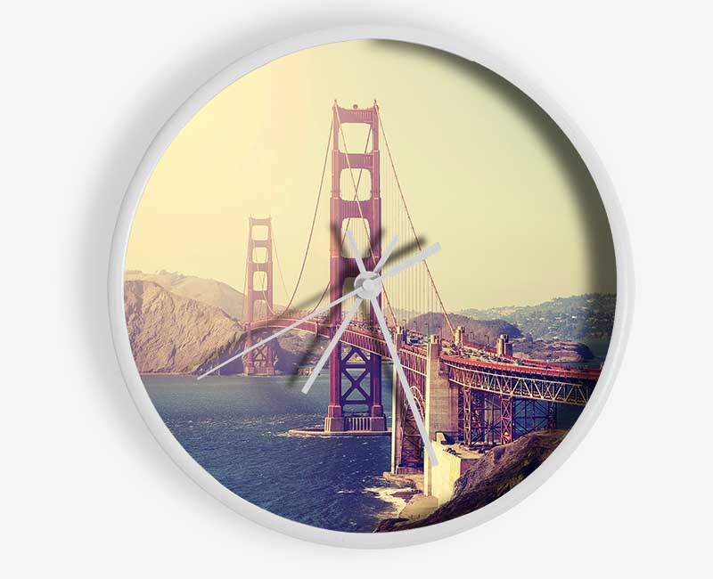 Golden Gate Bridge Retro Clock - Wallart-Direct UK