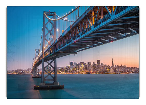 Golden Gate Bridge Die Stadt in der Dämmerung