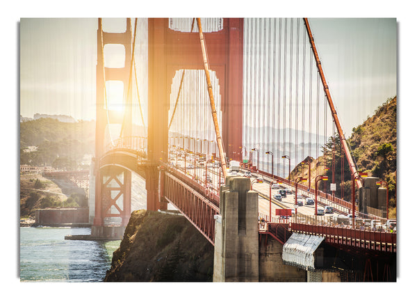 Sonnenaufgang über der Golden Gate Bridge