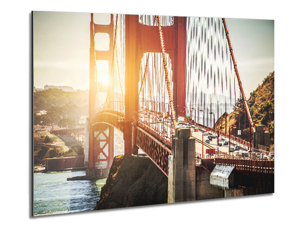 Sunrise Glow Over The Golden Gate Bridge