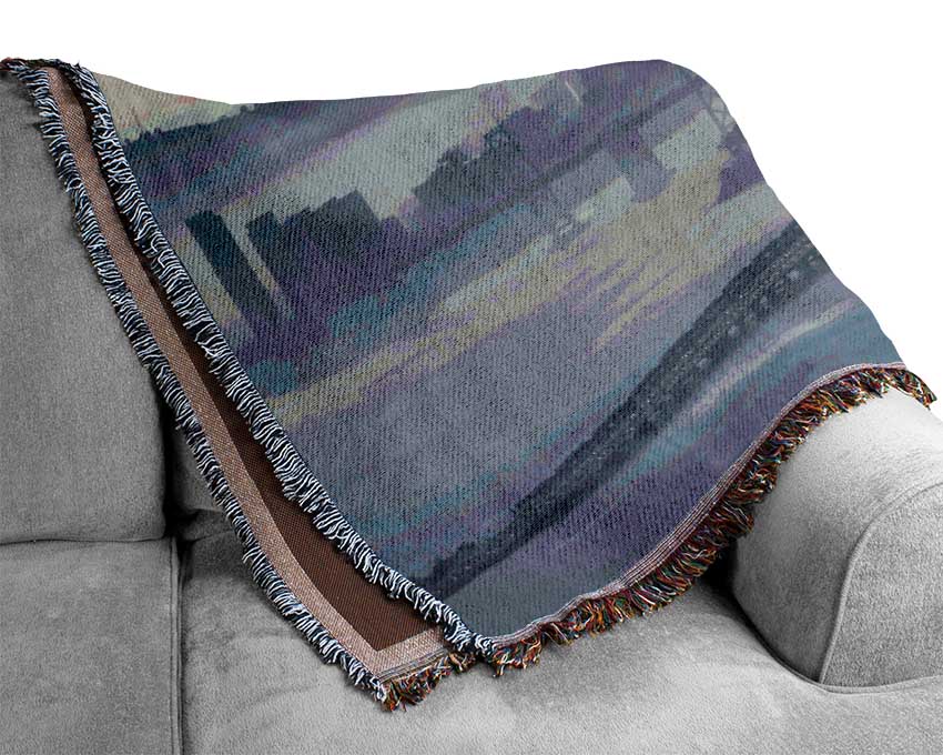 Mist Over The City Woven Blanket