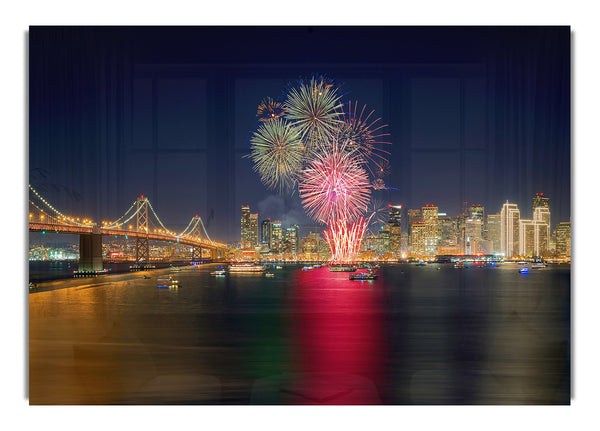 Feuerwerk über der Golden Gate Bridge