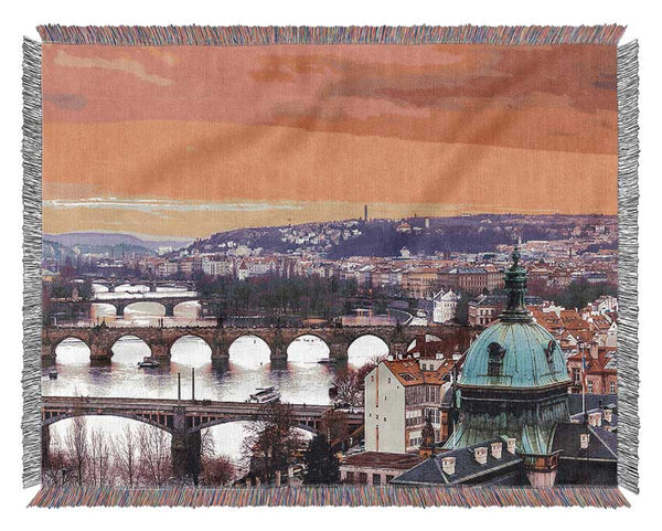 Bridges Over The City Woven Blanket