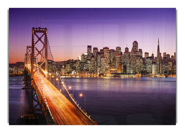 Golden Gate Bridge Purple Waters