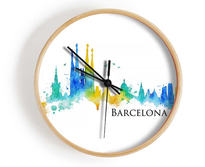 Barcelona Clock - Wallart-Direct UK