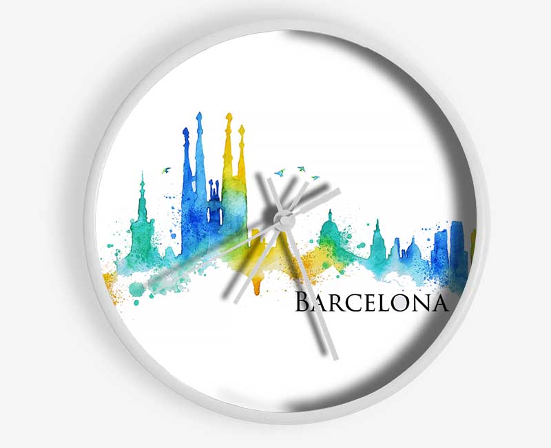 Barcelona Clock - Wallart-Direct UK