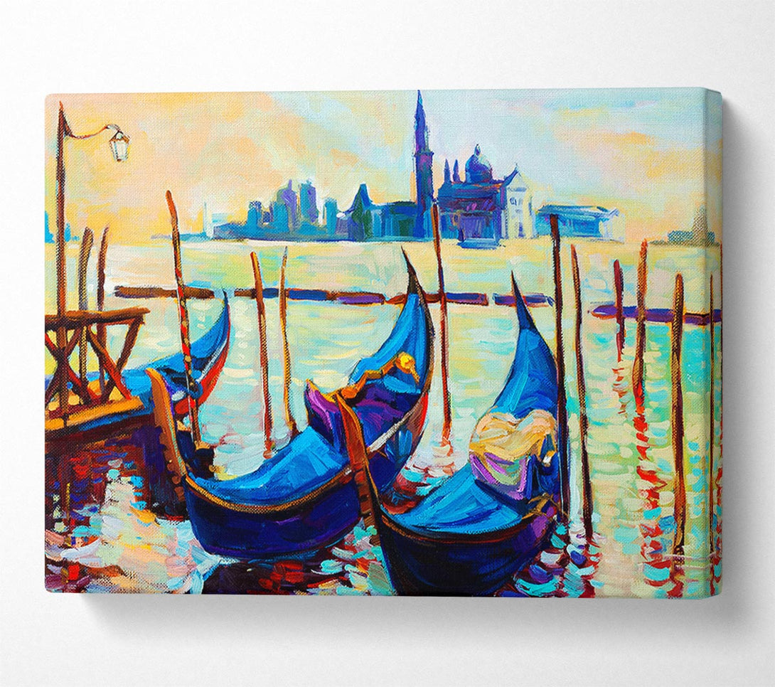 Picture of Gondola Line Up 1 Canvas Print Wall Art