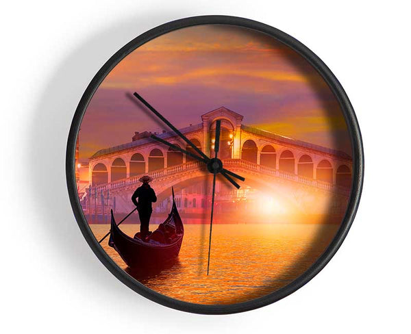 Gondola Ride 4 Clock - Wallart-Direct UK