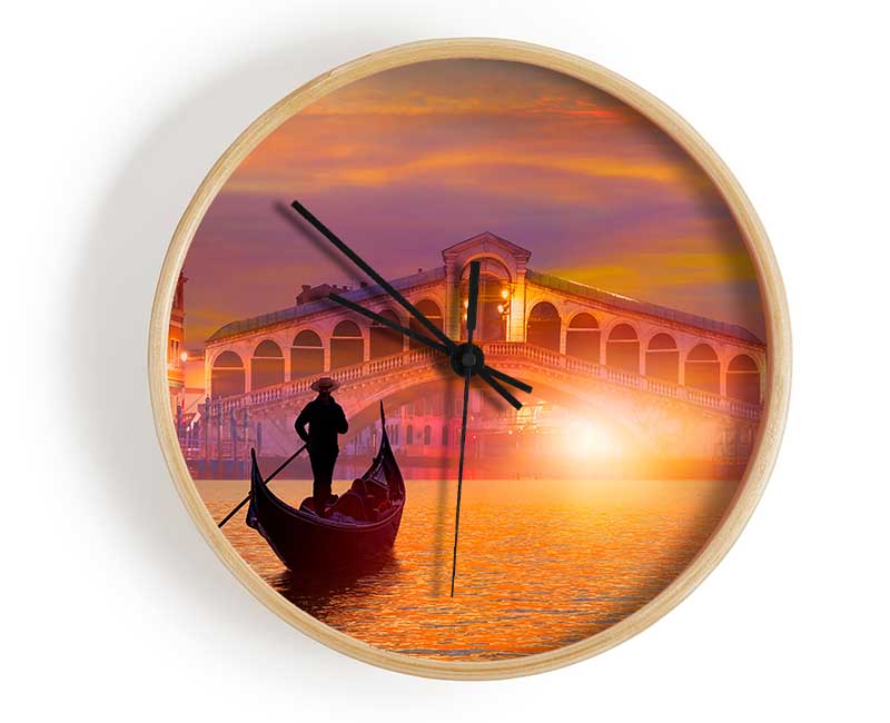 Gondola Ride 4 Clock - Wallart-Direct UK