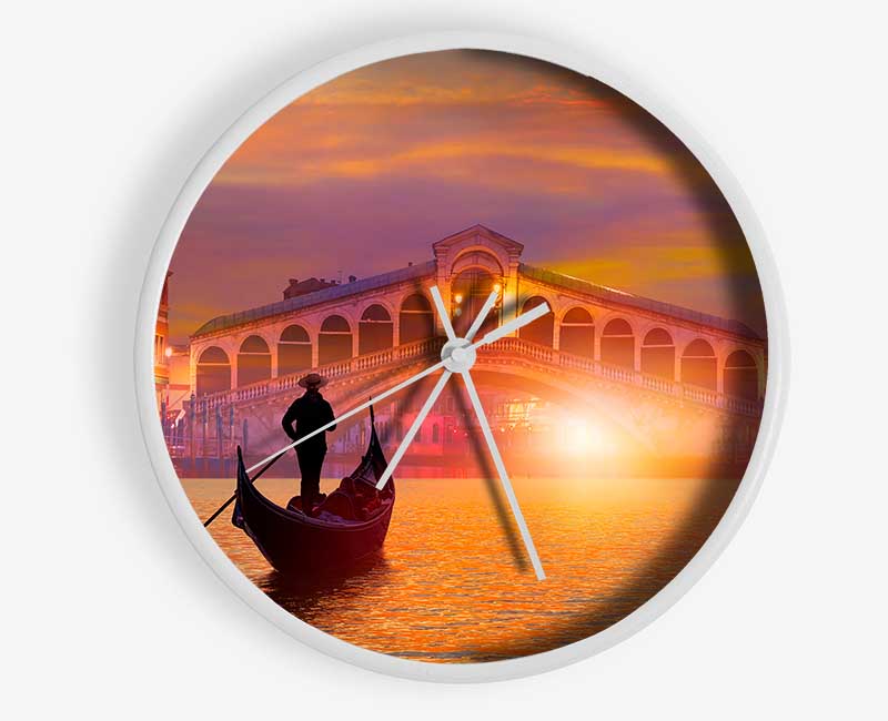 Gondola Ride 4 Clock - Wallart-Direct UK