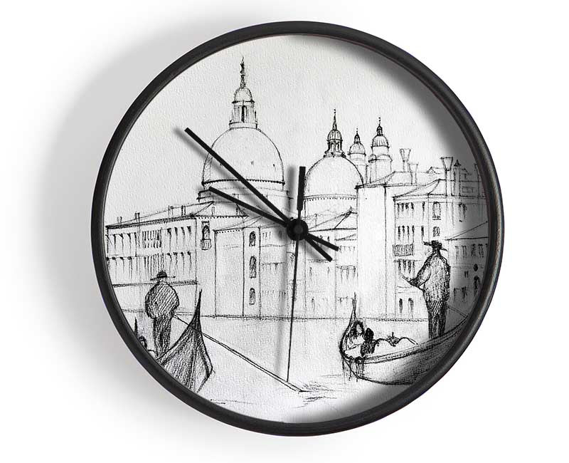 Gondola Ride 3 Clock - Wallart-Direct UK