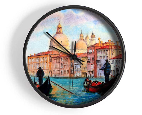 Gondola Ride 2 Clock - Wallart-Direct UK