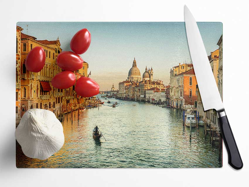 Gondola Ride 5 Glass Chopping Board