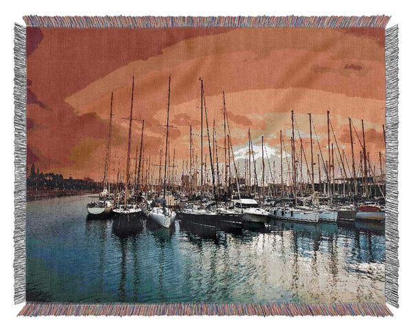 Harbour Sunset Woven Blanket