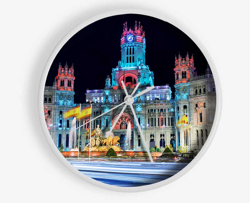 Madrid City Building At Clock - Wallart-Direct UK