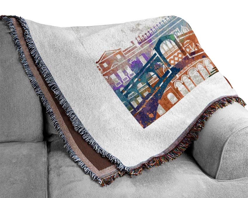 Rainbow City Woven Blanket