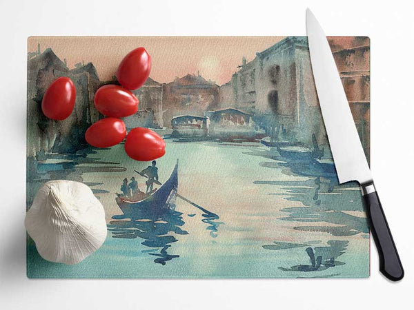 Gondola Ride 7 Glass Chopping Board