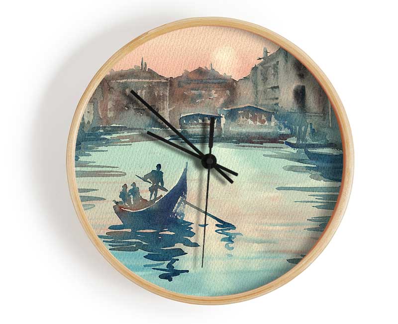 Gondola Ride 7 Clock - Wallart-Direct UK