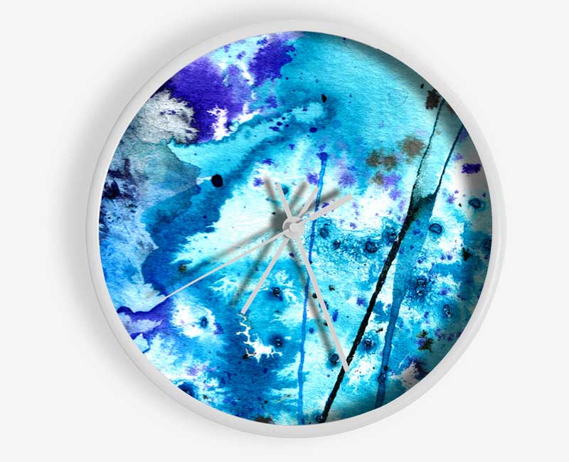 Flower Ocean Clock - Wallart-Direct UK